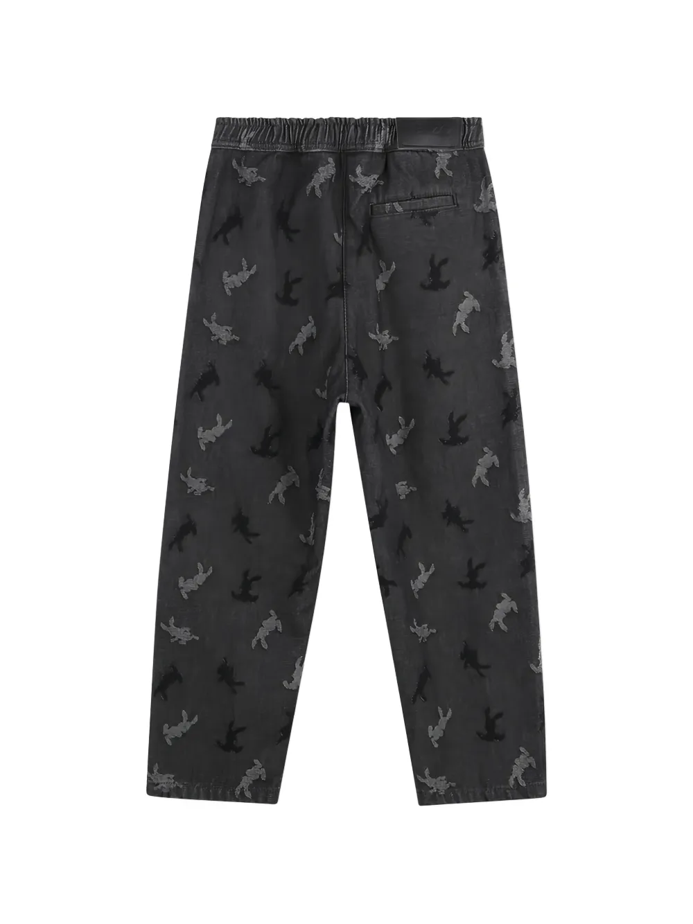 Kenzo Rabbit-pattern Jeans In Gray