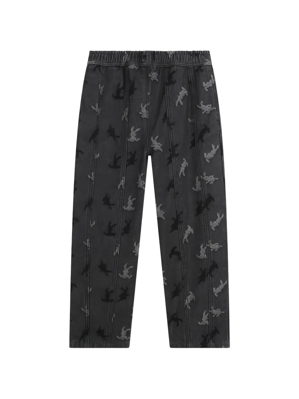 Kenzo Kids' Rabbit-pattern Jeans In Grey