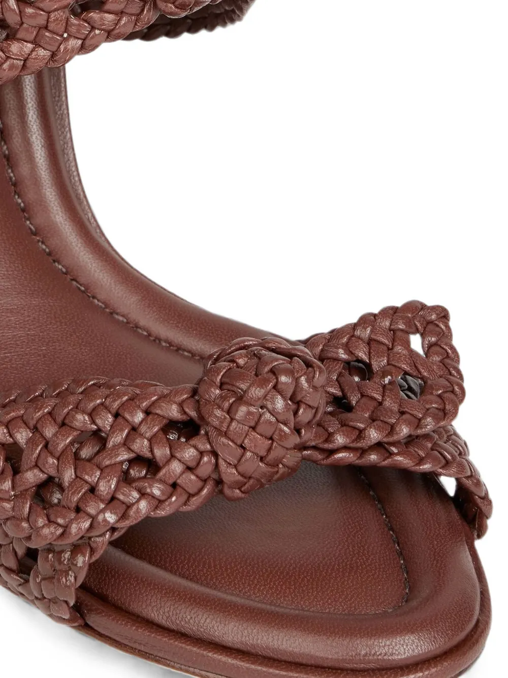 Alexandre Birman Clarita braided leather sandals Bruin