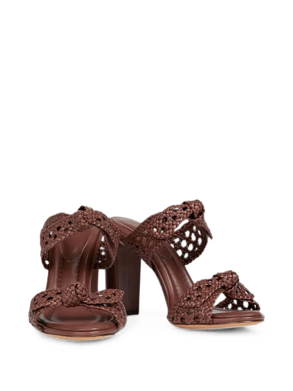 Alexandre Birman Clarita braided leather sandals Bruin
