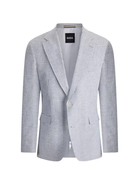 BOSS slim-fit blazer with pepita houndstooth pattern