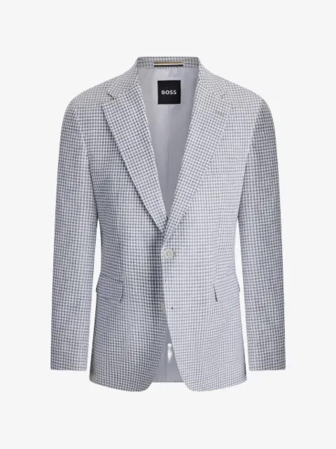 BOSS blazer slim con motivo Pepita