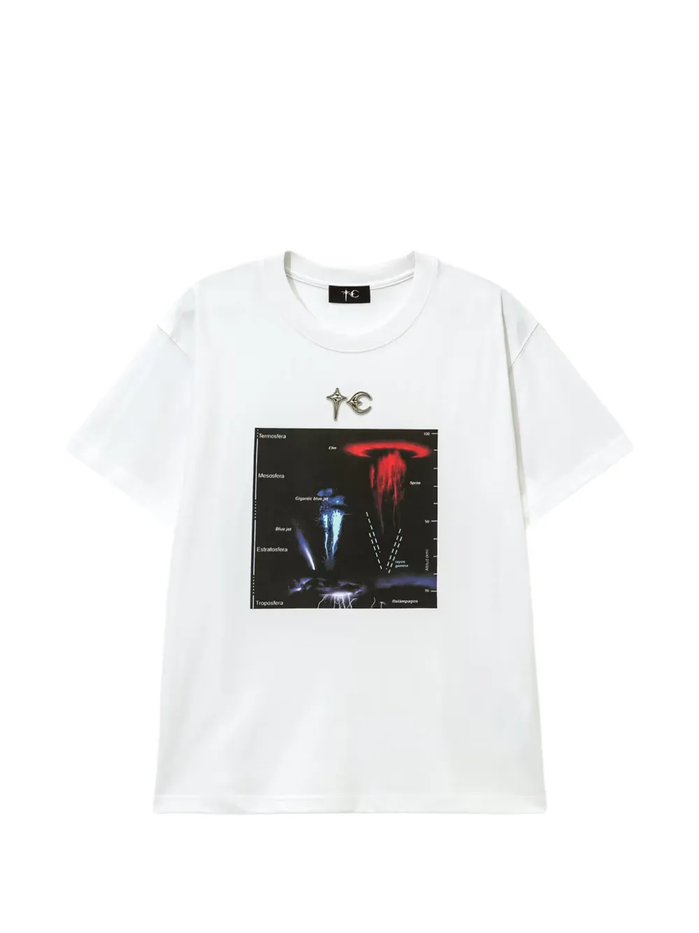 THUG CLUB graphic-print logo-plaque T-shirt - Bianco