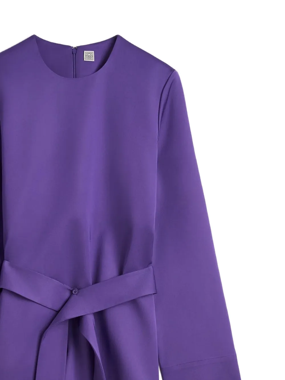 TOTEME belted long-sleeve tunic Paars