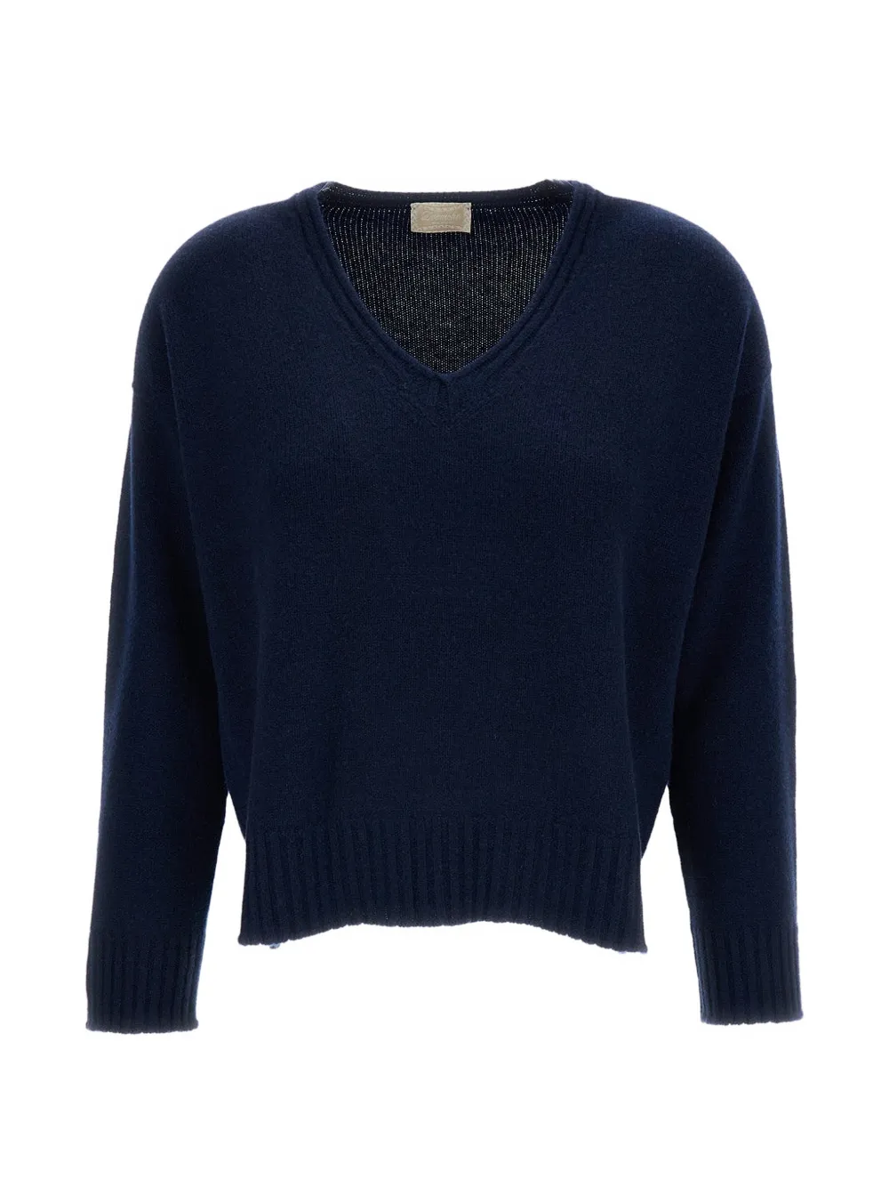 Drumohr Kaschmirpullover mit V-Ausschnitt - Blau