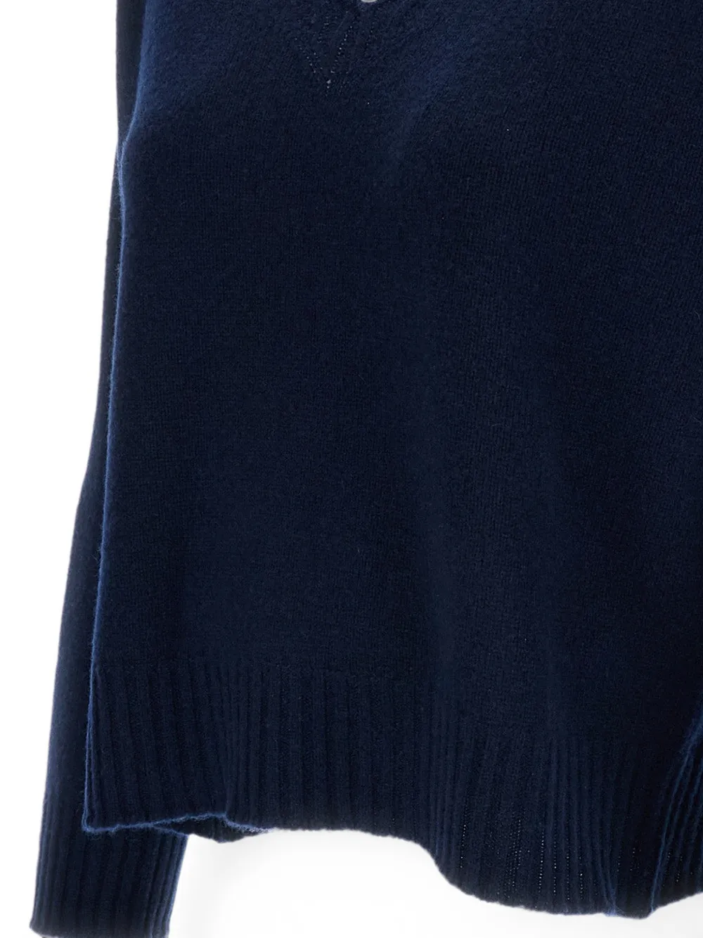 Drumohr Kasjmier trui met V-hals Blauw