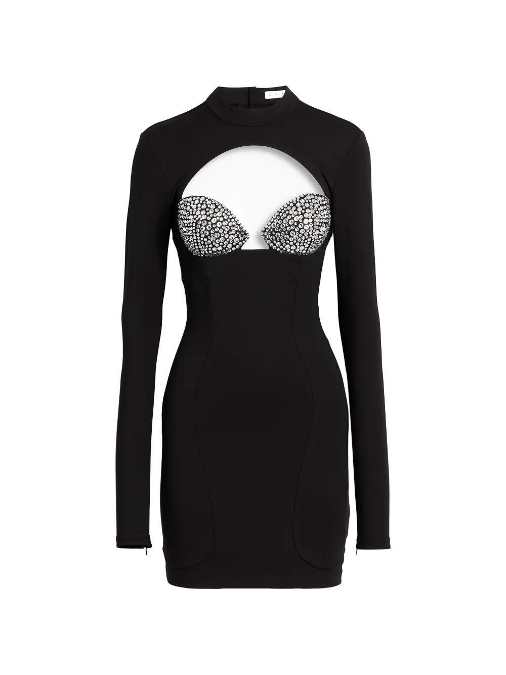 AREA mini cutout crystal-embellished dress - Nero