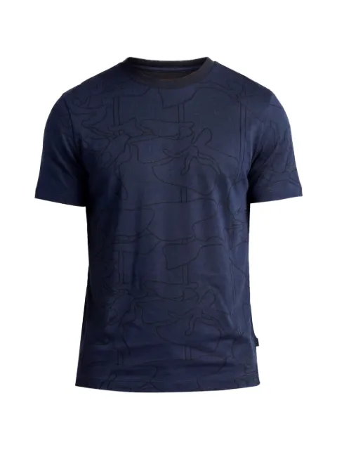 BOSS Thompson cotton T-shirt with jacquard pattern
