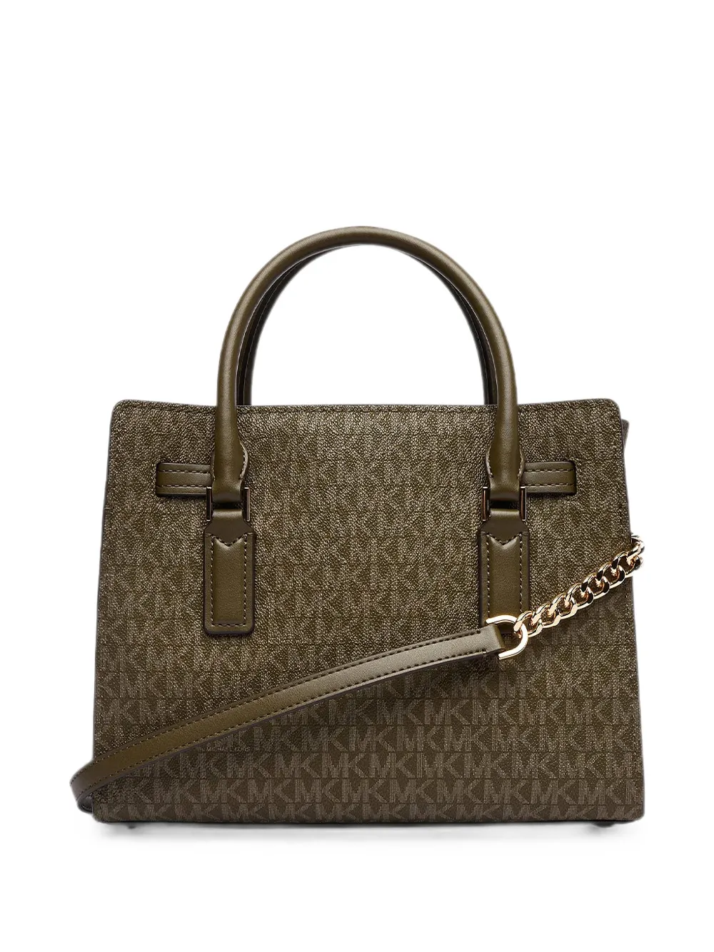 Michael Kors Shopper met hangslotdetail en logo-print Groen