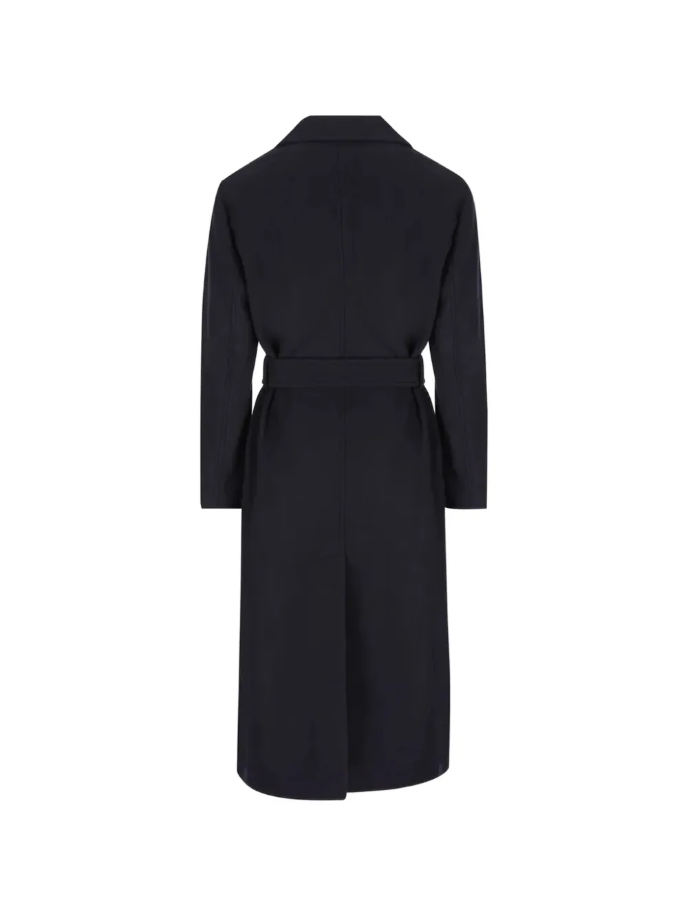Brunello Cucinelli Jas met ceintuur en dubbele rij knopen Blauw