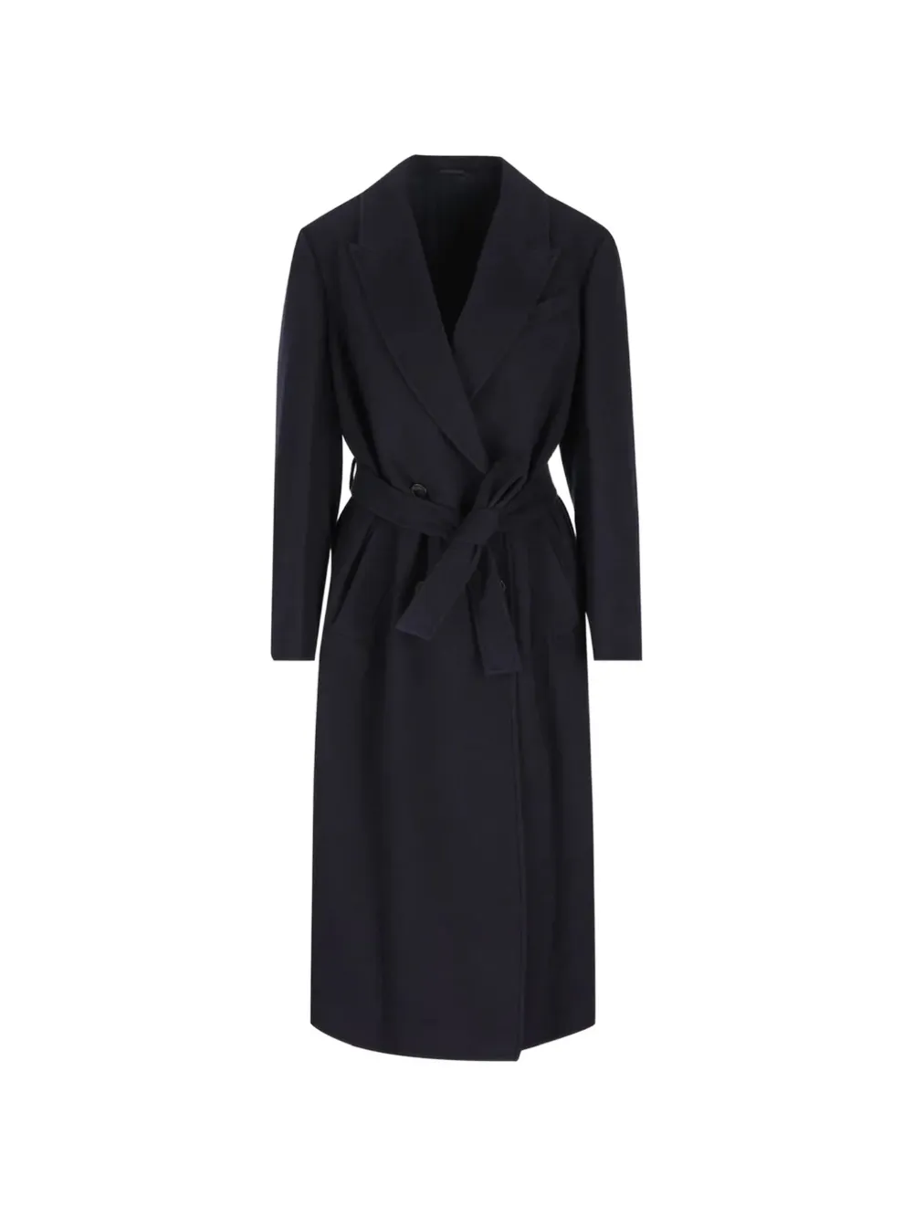 Brunello Cucinelli double-breasted belted coat - Blue