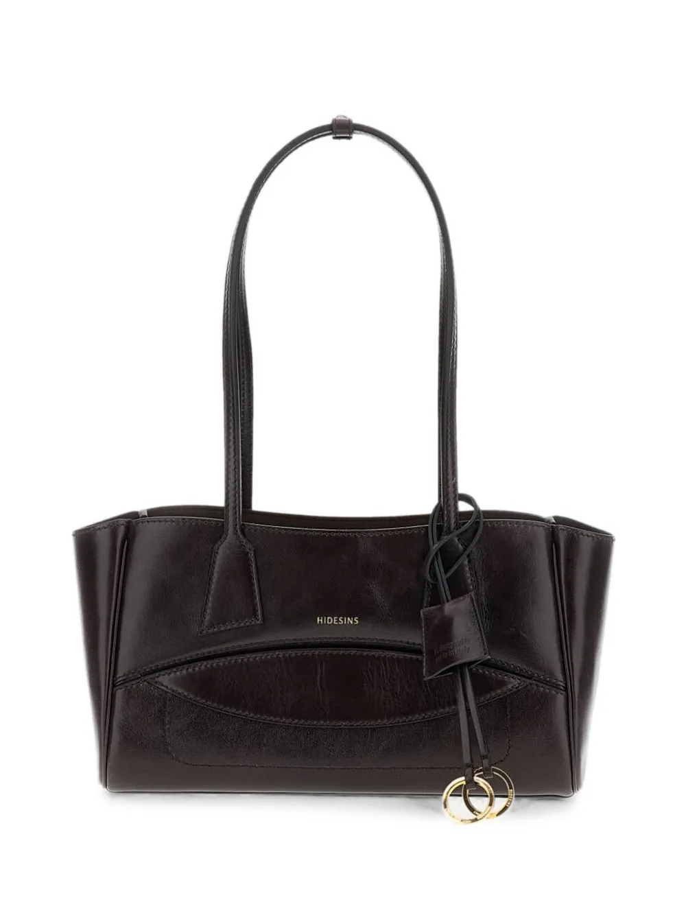 HIDESINS small crinkled-leather tote bag - Brown