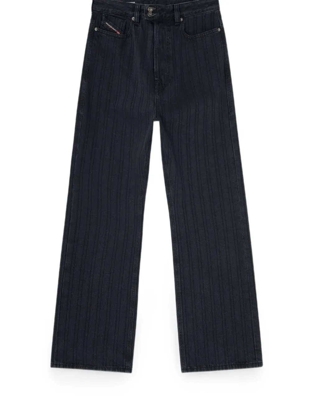 Diesel 1980 D-Eeper ruimvallende jeans met regular-waist Zwart