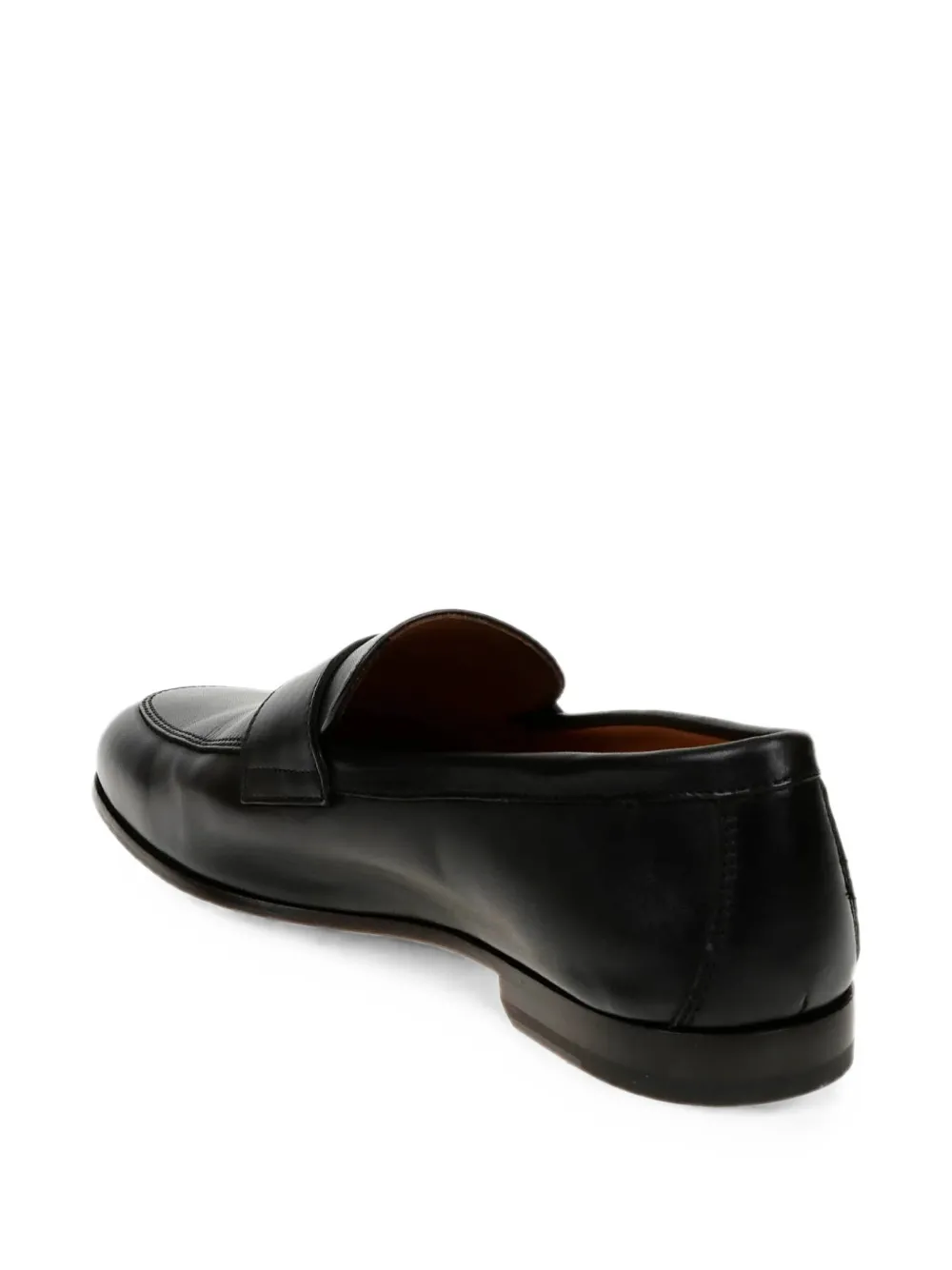Doucal's penny-slot almond-toe loafers Zwart