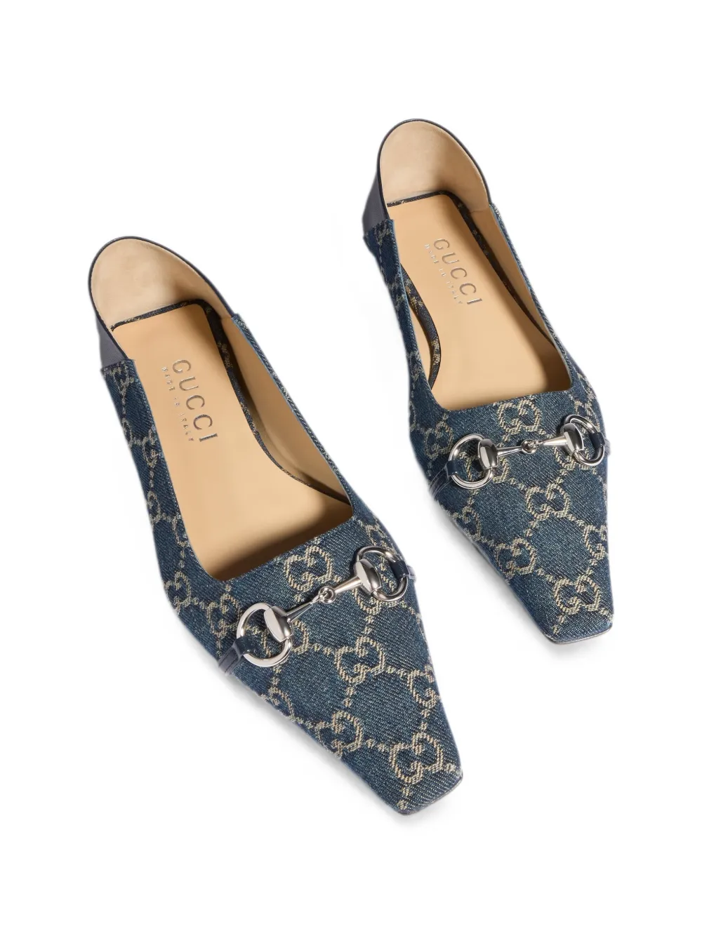Gucci Vittoria GG canvas ballet flats Blauw