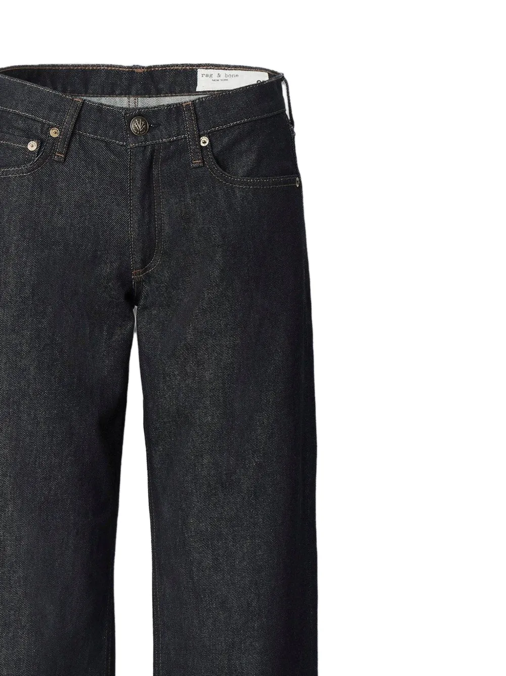rag & bone Straight jeans met knopen Blauw