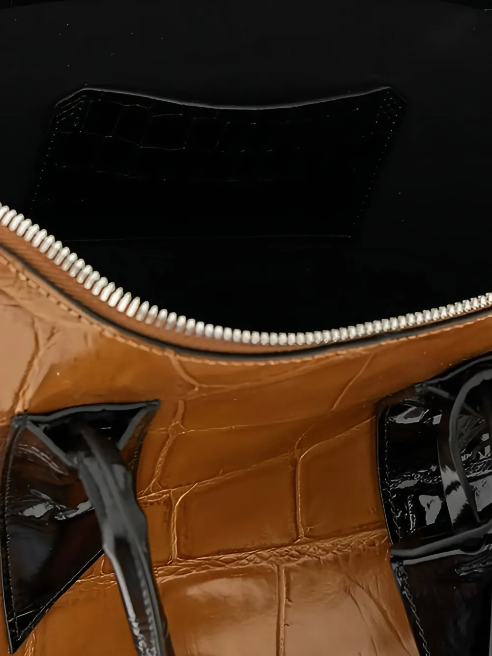 The Attico Santa Ambroeus shopper met krokodillen-reliëf Bruin