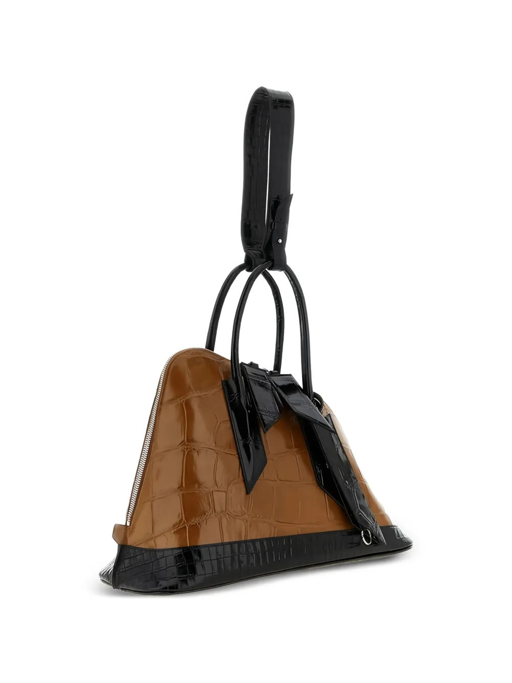 The Attico Santa Ambroeus shopper met krokodillen-reliëf Bruin