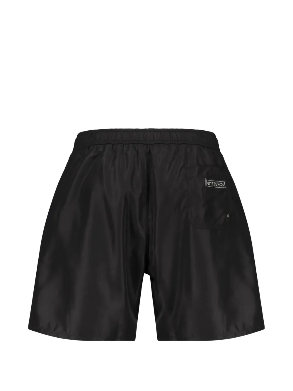 Iceberg logo-print drawstring swim shorts Zwart