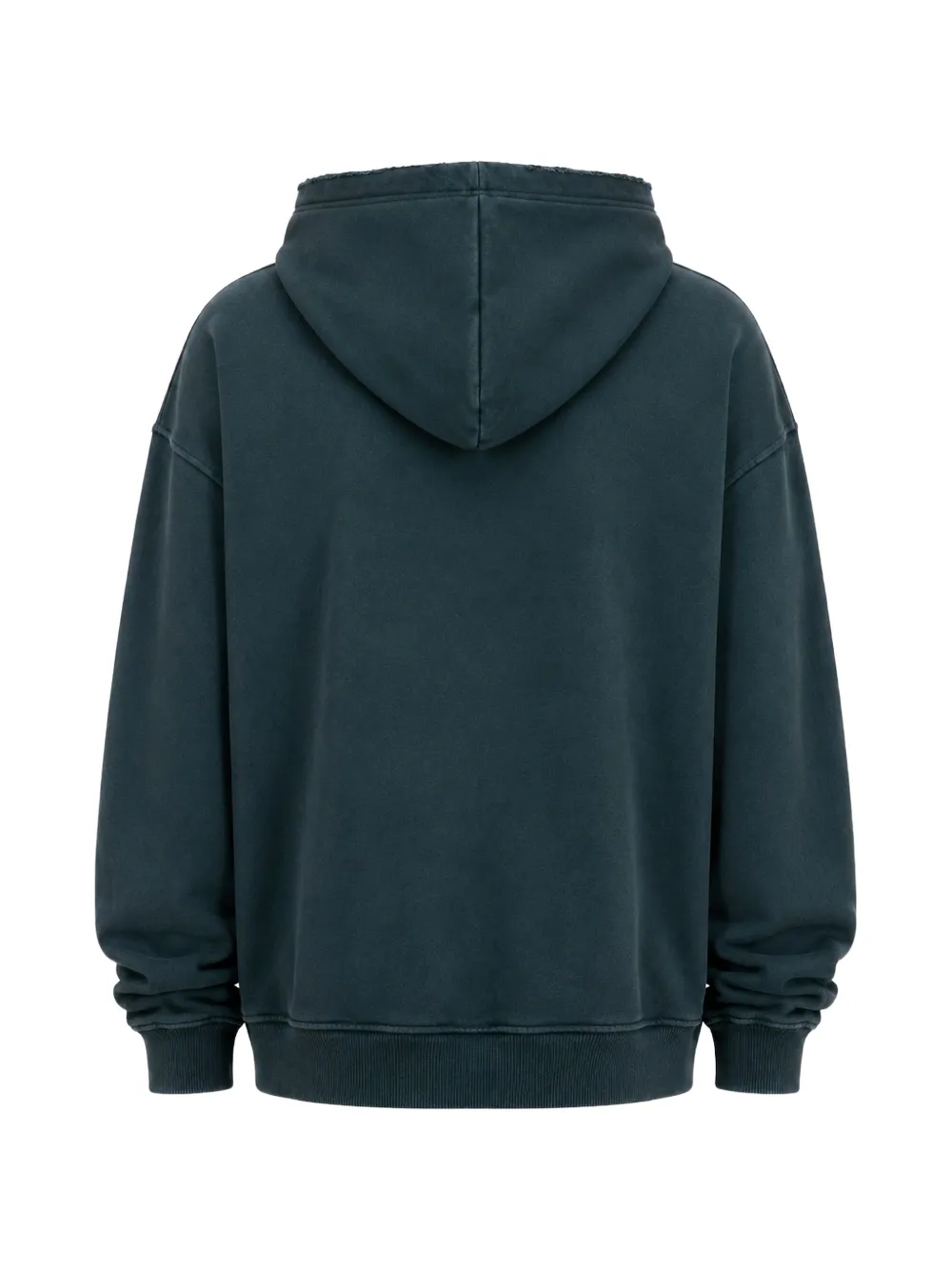 Diesel Hoodie met scheuren en kristallen details Groen