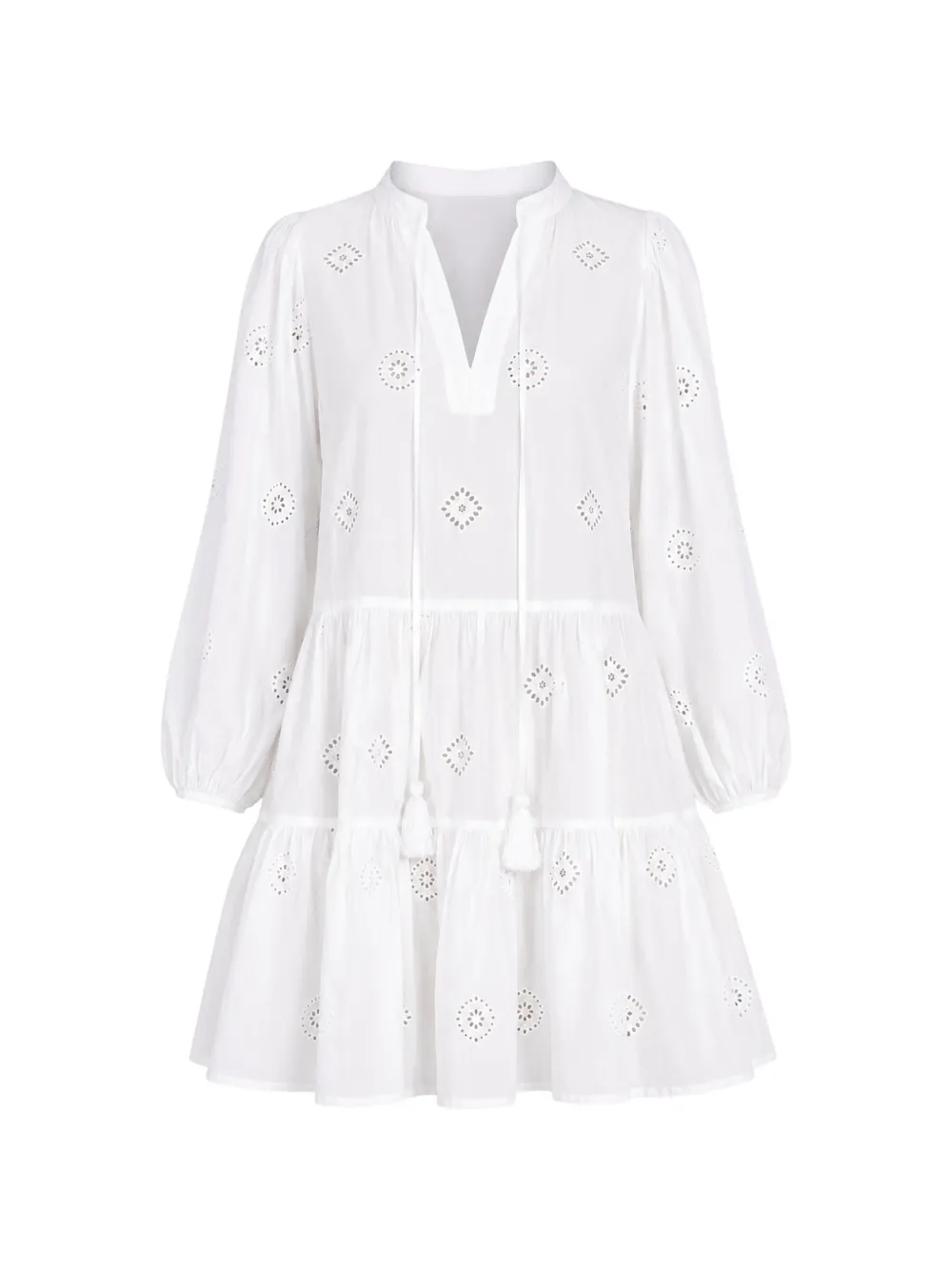 Seafolly broderie-anglaise mini dress - Weiß