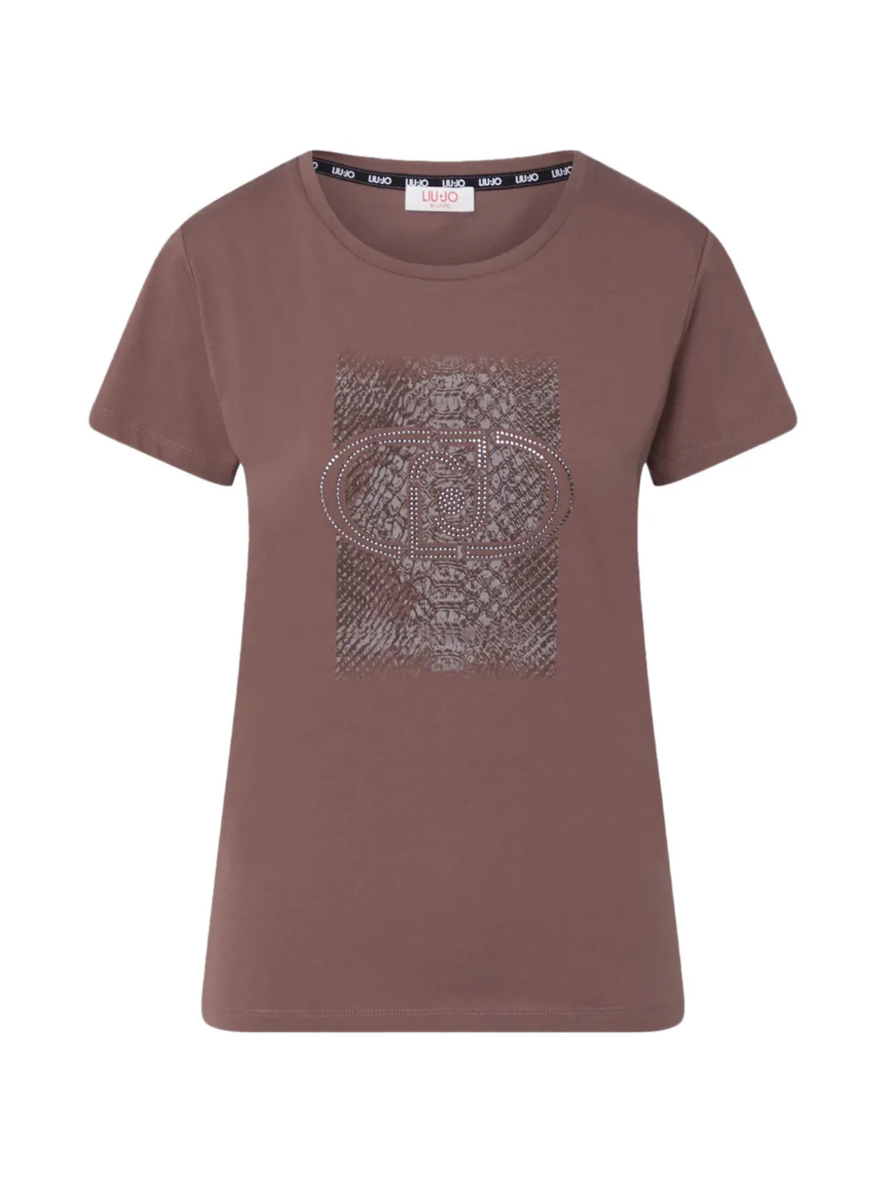 Liu •jo Logo T-shirt In Brown