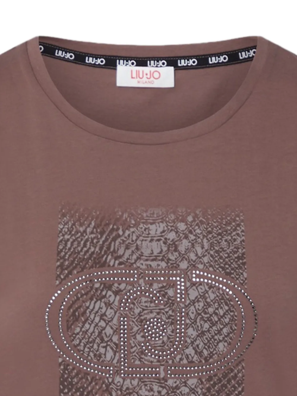 LIU JO T-shirt met logo Bruin