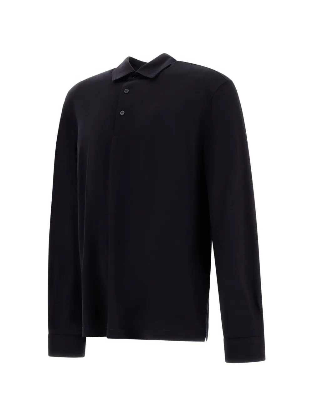 Herno Resort poloshirt met lange mouwen Zwart