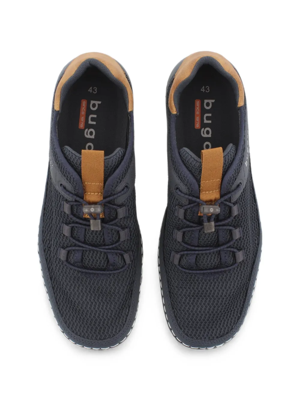 Bugatti mesh-panel toggle-fastening sneakers Blauw