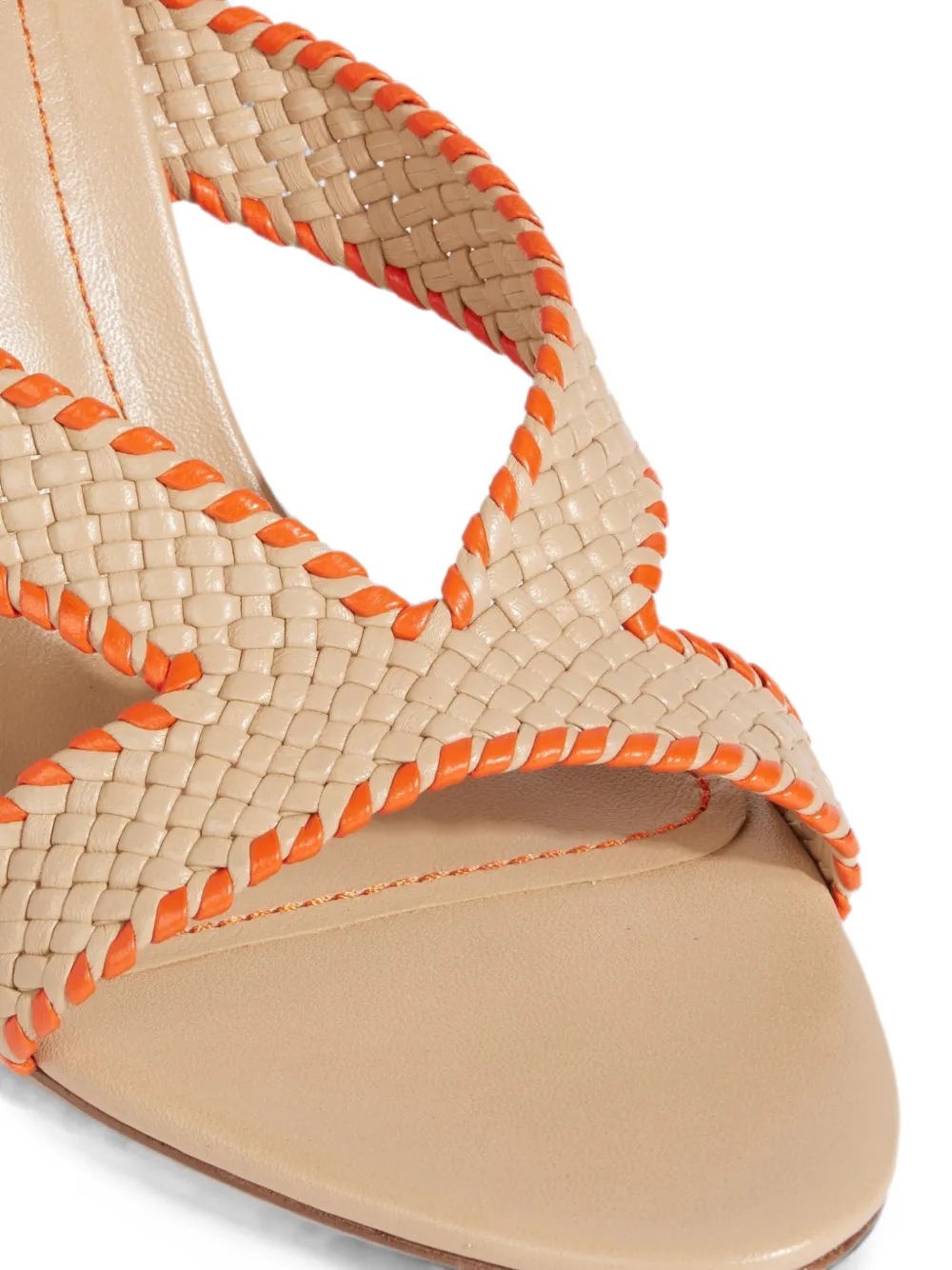 Alexandre Birman Giorgia woven leather sandals Beige