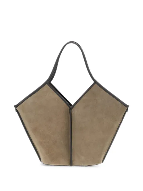 Hereu bolsa de hombro Calella con acabado desgastado y asas geométricas