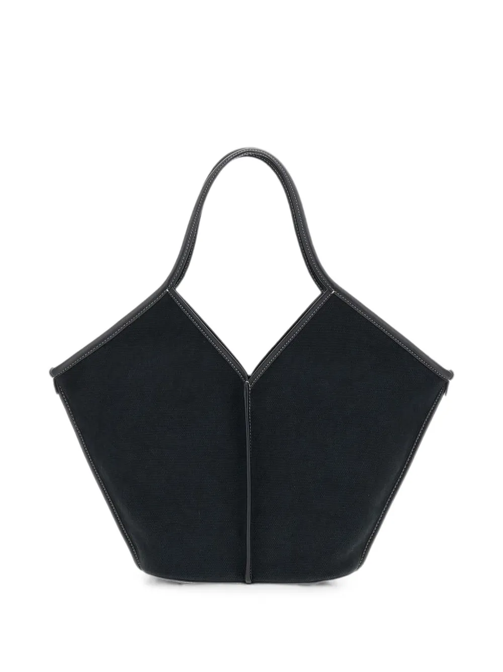 Hereu Calella Leather-trim Tote Bag In Black