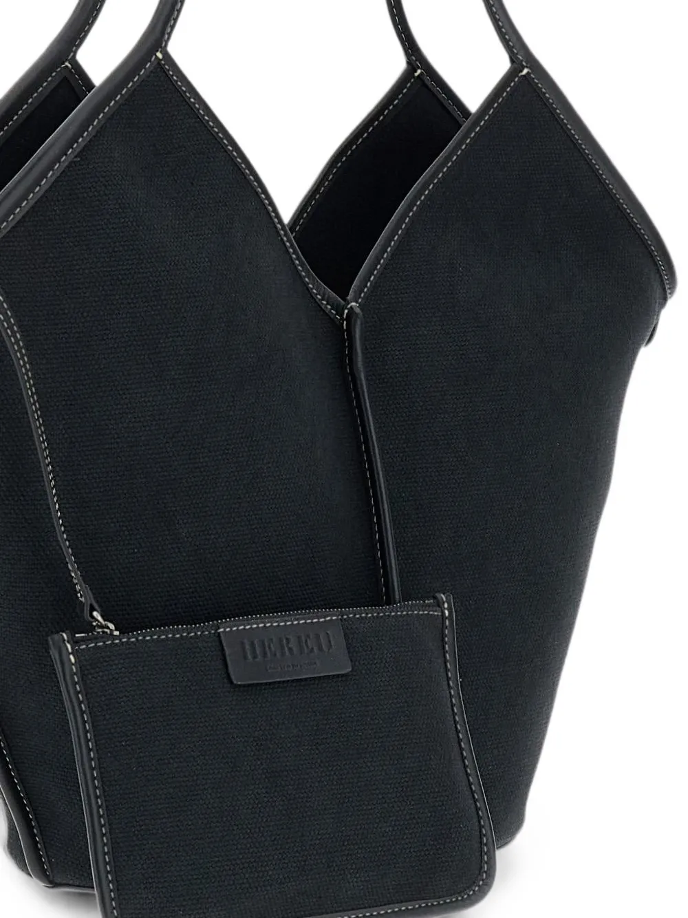 Hereu Calella Leather-trim Tote Bag In Black