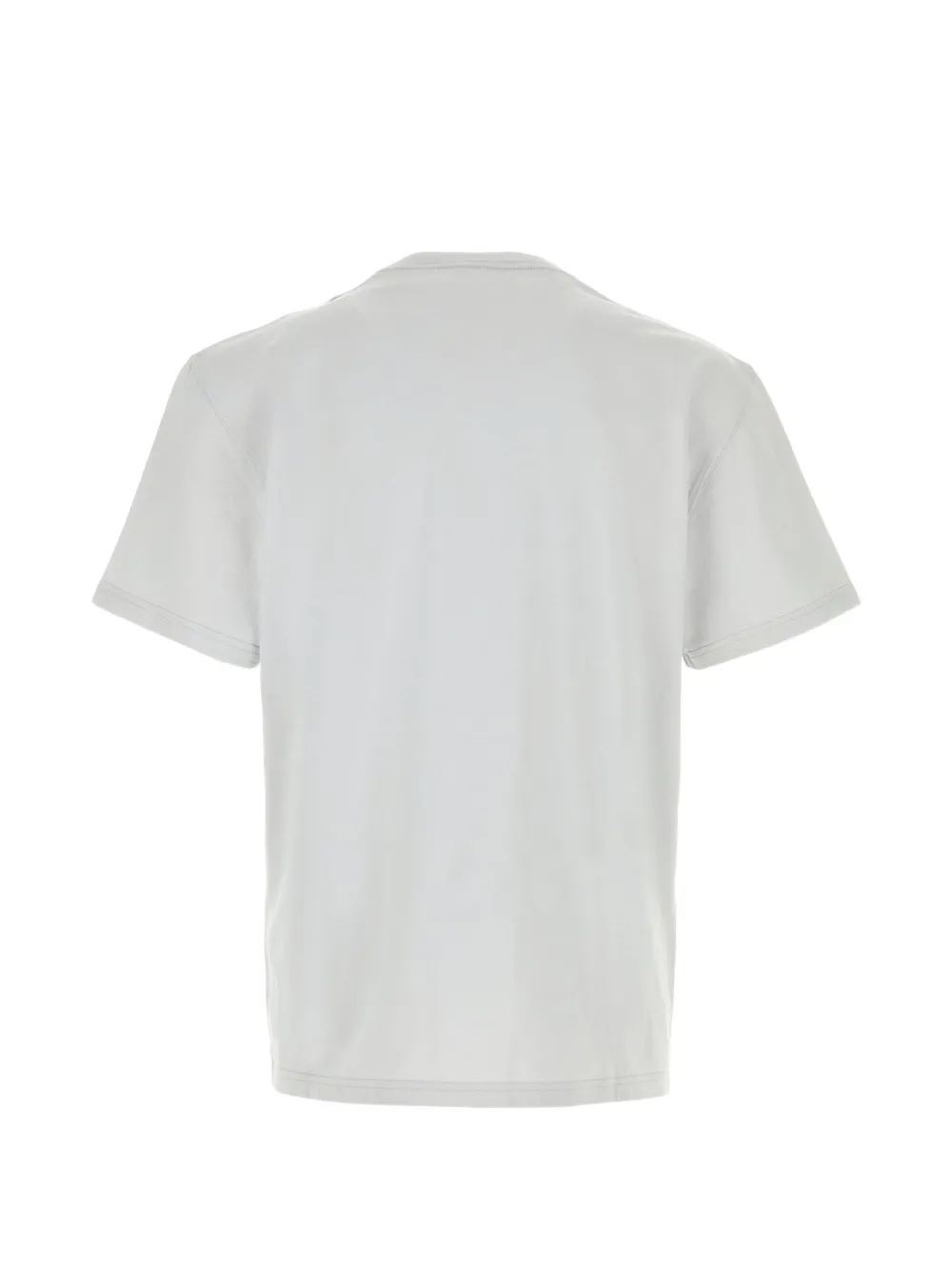 Alexander McQueen Regular-fit katoenen jersey T-shirt met reliëf korte mouwen en ronde hals Grijs
