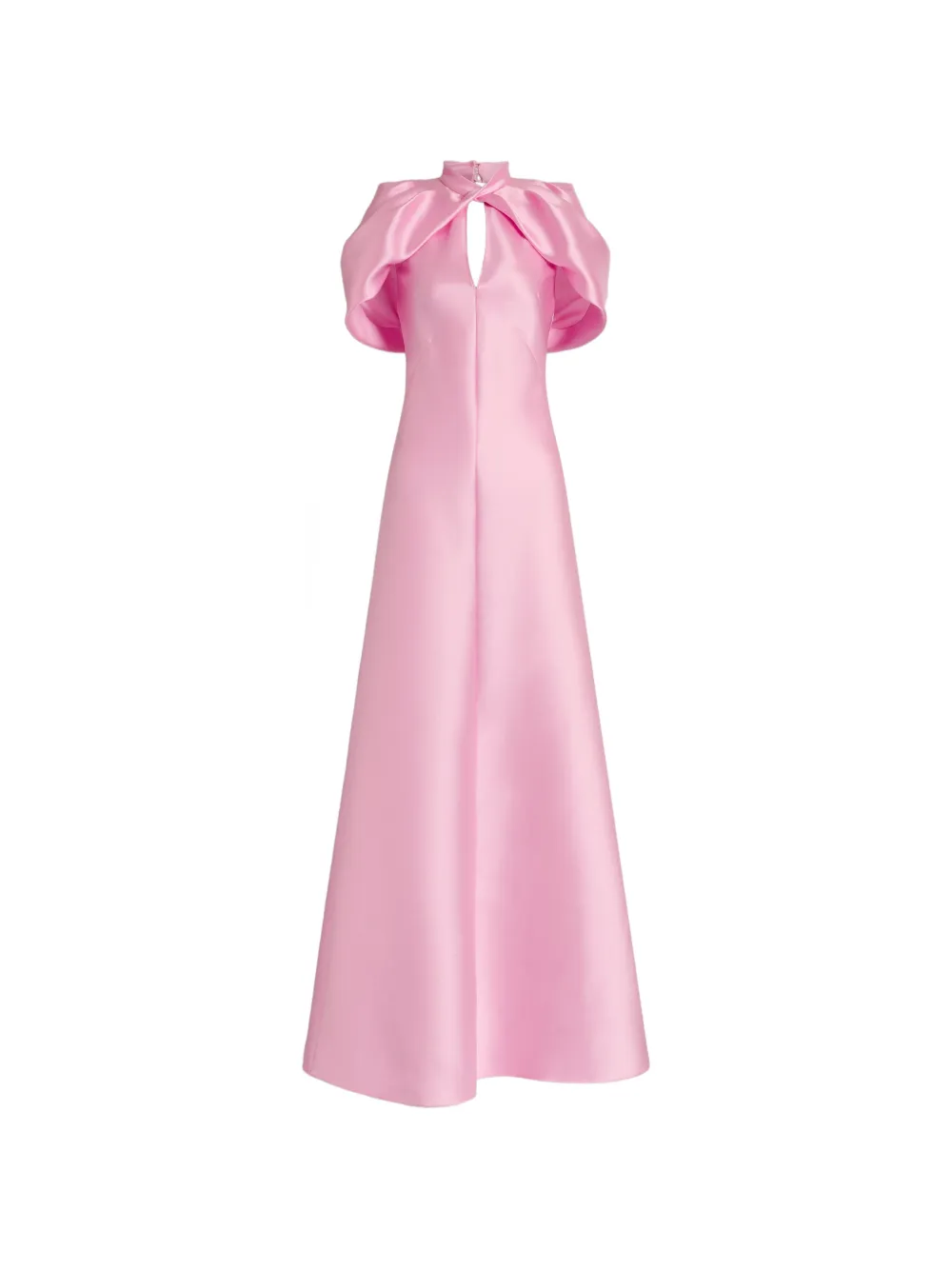 Alberta Ferretti maxi Mikado cut-out draped-sleeve dress - Pink