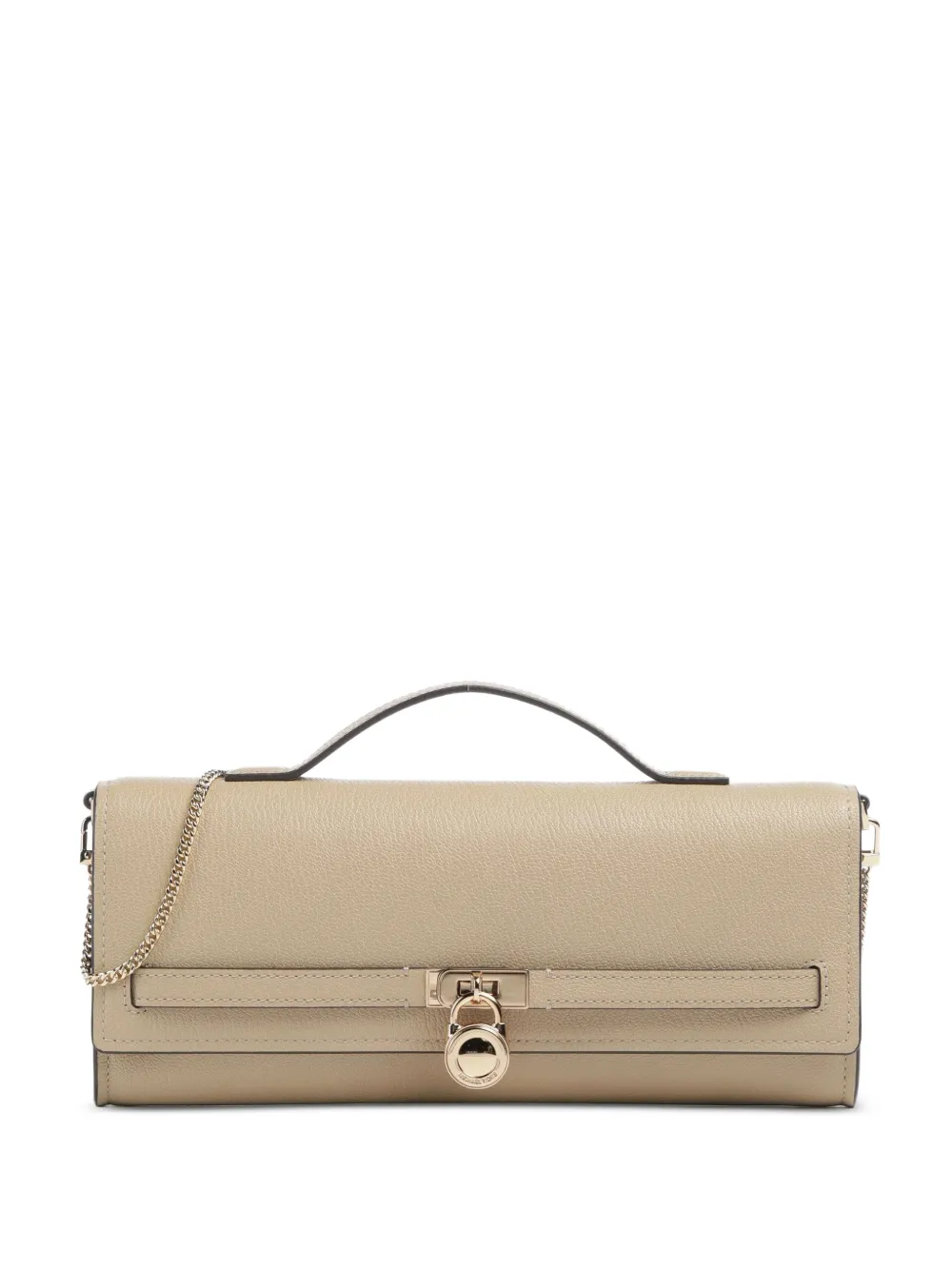 Michael Kors Hamilton Moderne medium leather convertible clutch - Nude
