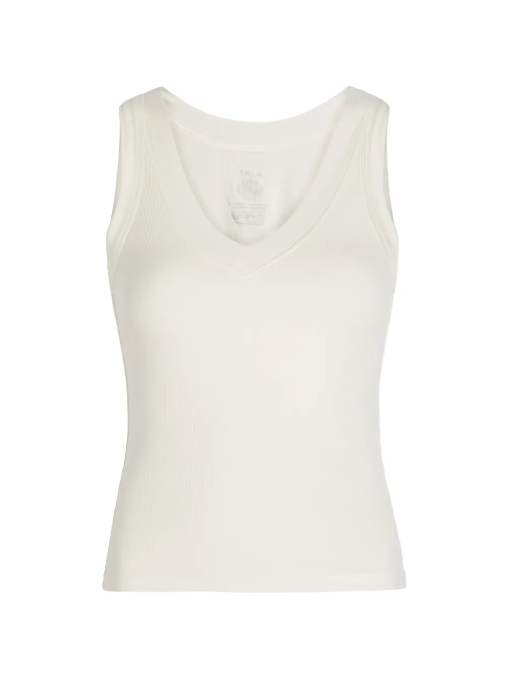Tala ribbed-knit V-neck tank top - Toni neutri