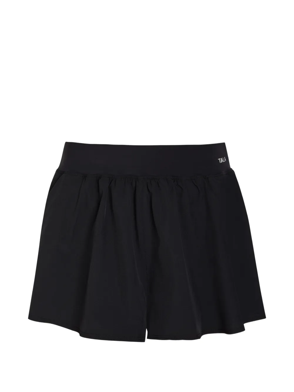 Tala logo-print flared shorts - Nero