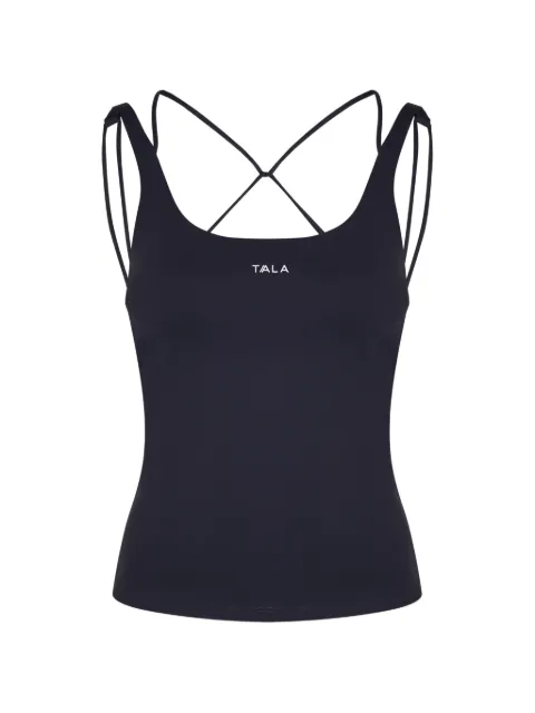 Tala logo-print crossover-strap top