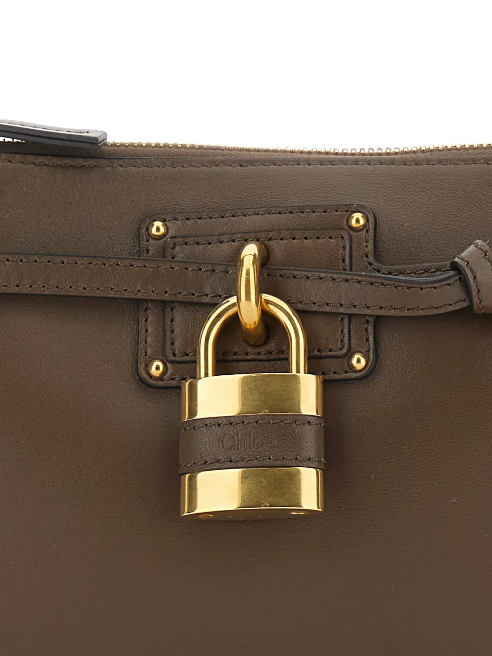 Chloé Paddington mini-schoudertas met hangslot Bruin
