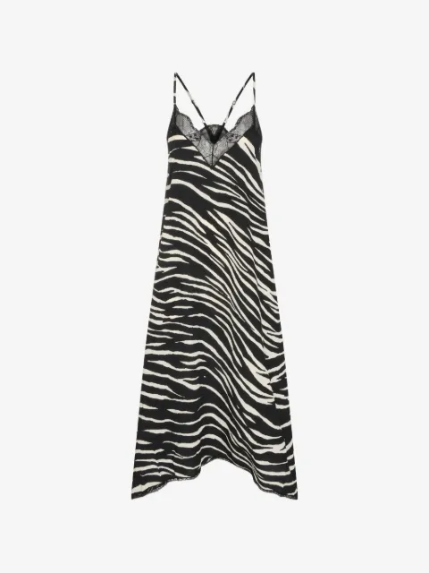Zadig&Voltaire zebra-print lace-trim dress