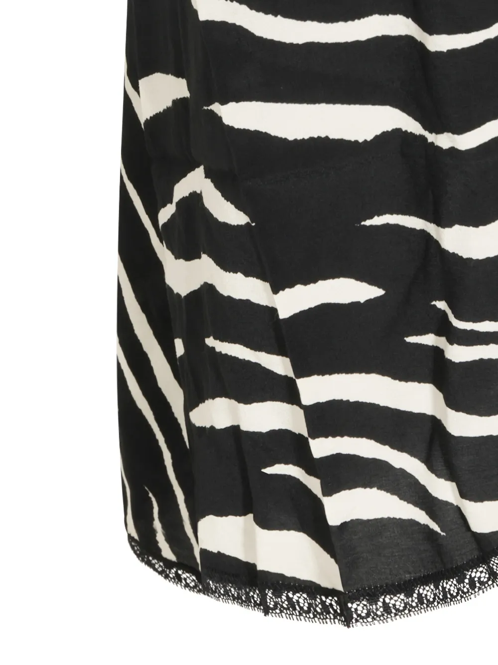 Zadig&Voltaire zebra-print lace-trim dress Zwart