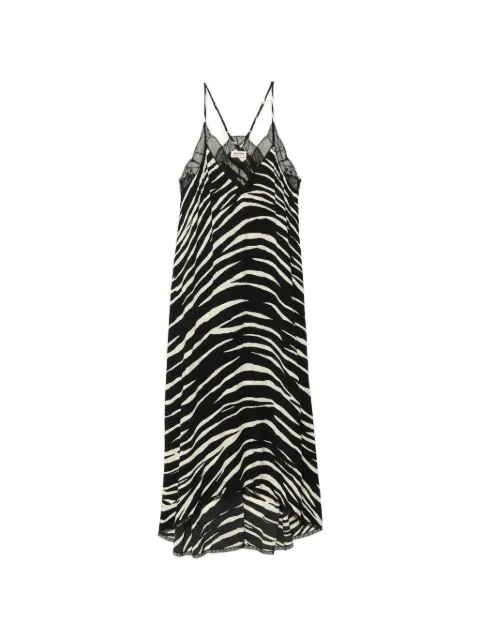 Zadig&Voltaire zebra-print lace-trim dress