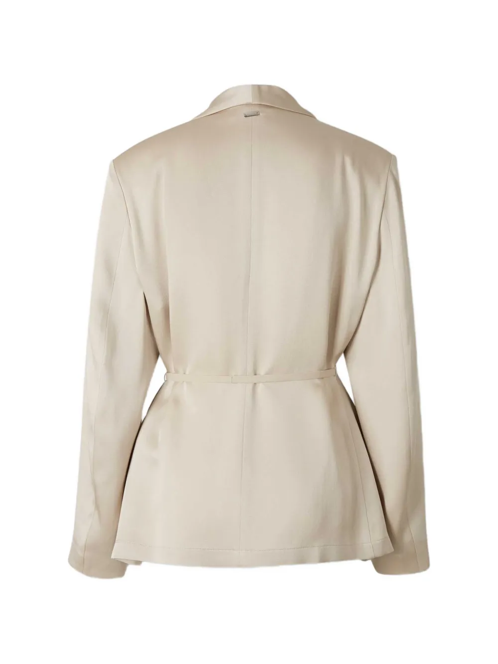 Herno Blazer met sjaalrevers en ceintuur Beige