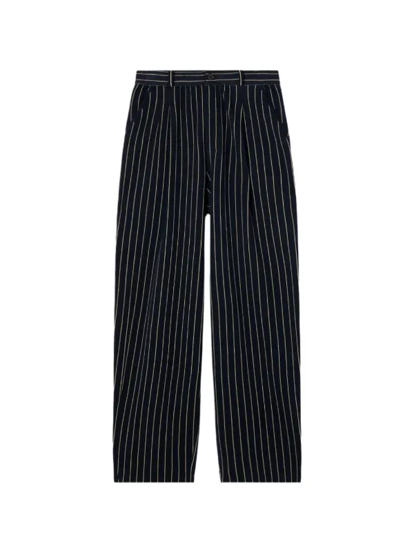 Guest In Residence Pinstripe Carpenter Trousers in Blue