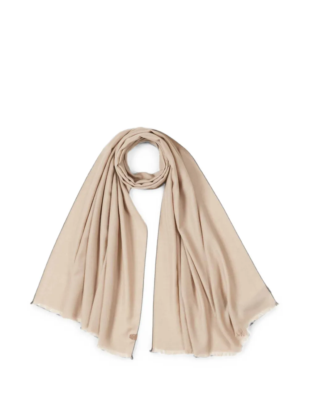 Brioni Sjaal met franje Beige