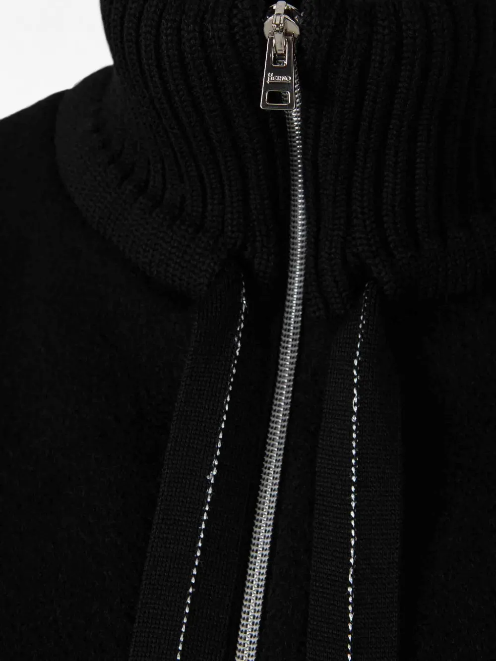 Herno short-sleeve high-neck jacket Zwart