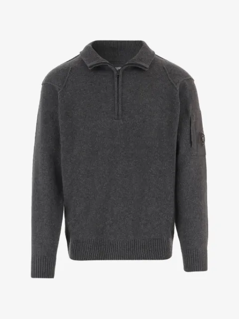 C.P. Company lens-detail quarter-zip sweater