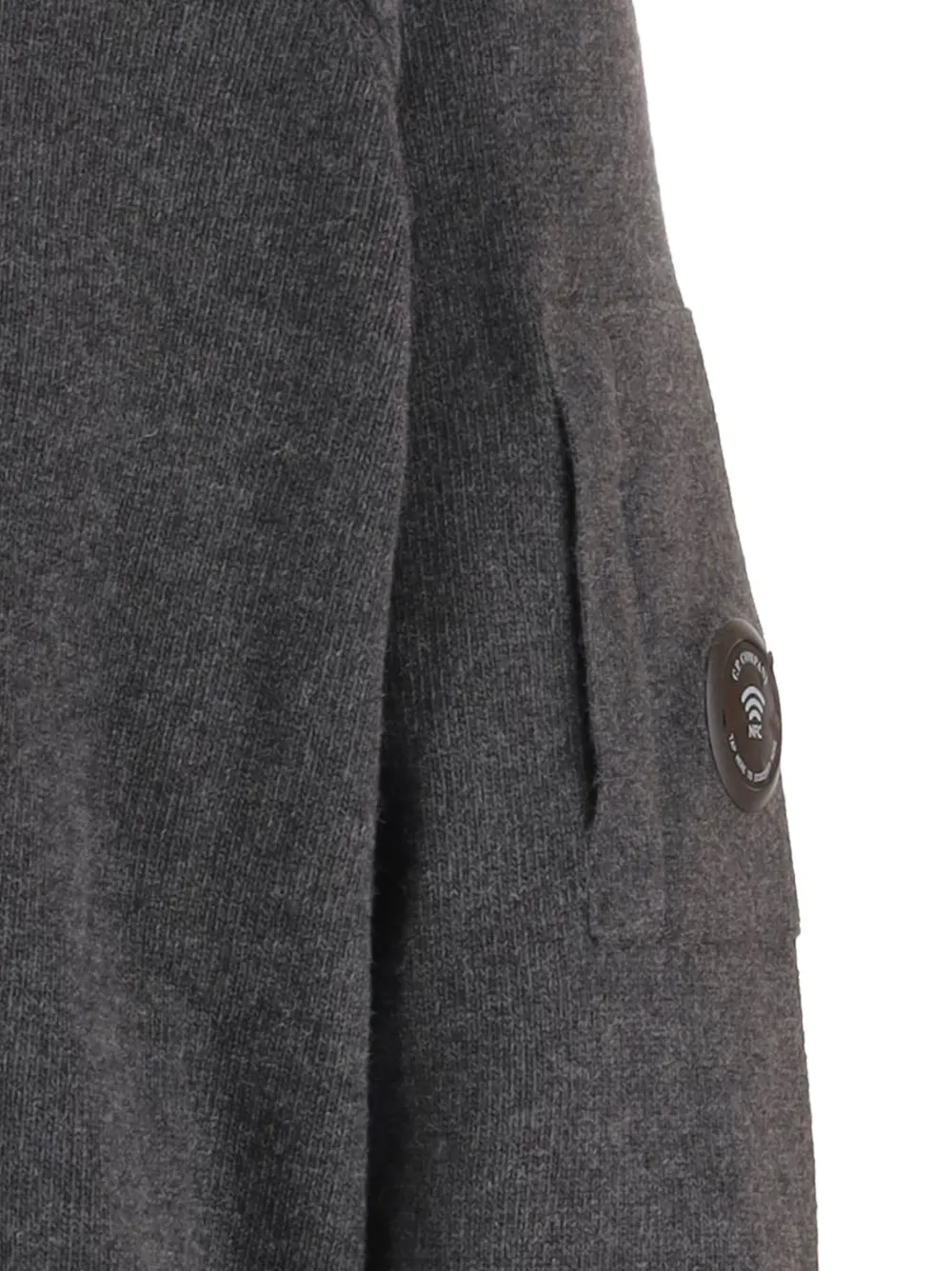 C.P. Company Trui met kwartrits en Lens-detail Grijs