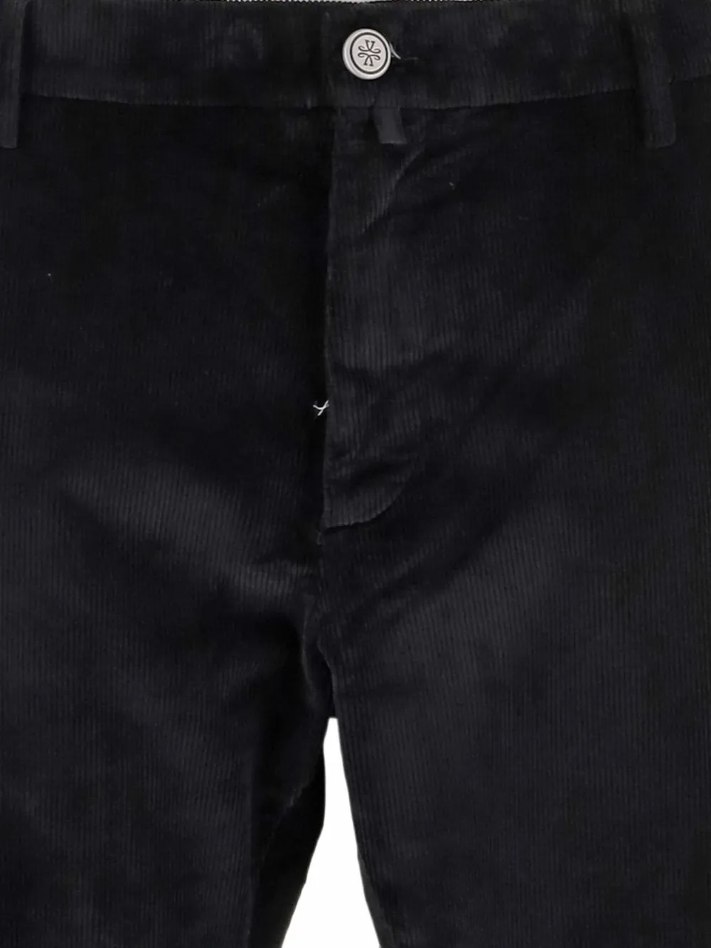 Jacob Cohën Straight broek met ribfluweel-effect Zwart